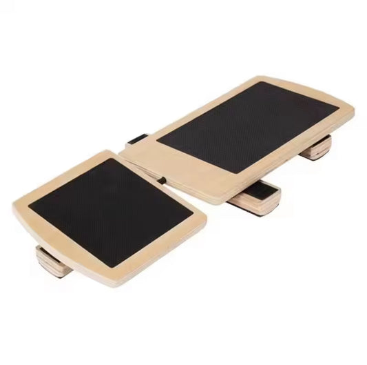 Balansbräda i trä, sett uppifrån