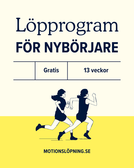 Bild som berättar om ett träningsprogram för löpare. 13 veckor långt