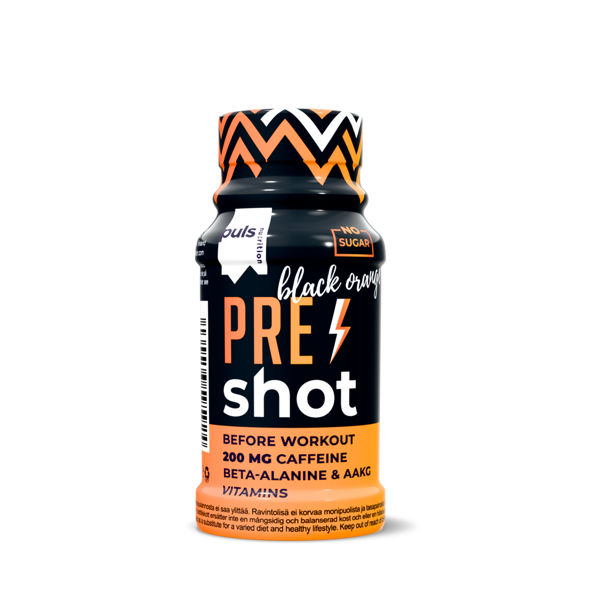 PULS Pre-workoutshot svart apelsin 60 ml