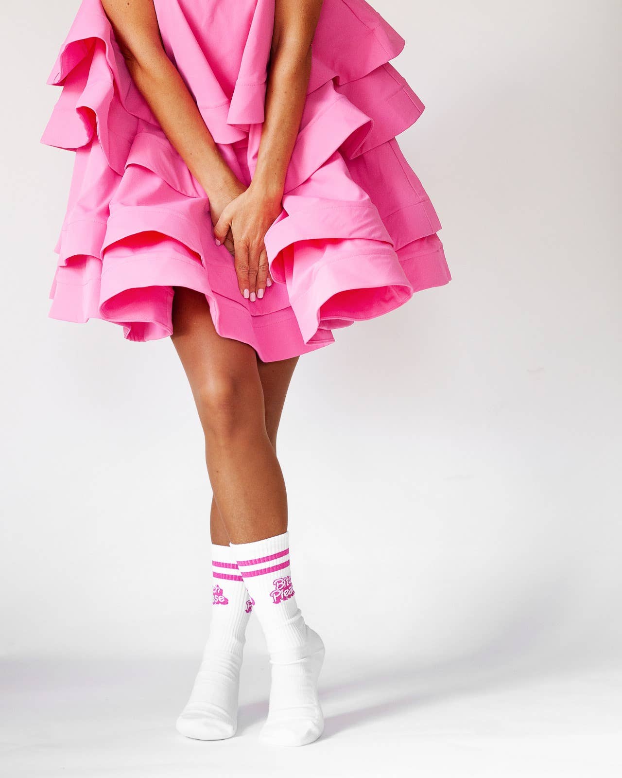 Rosa kjol och coola strumpor