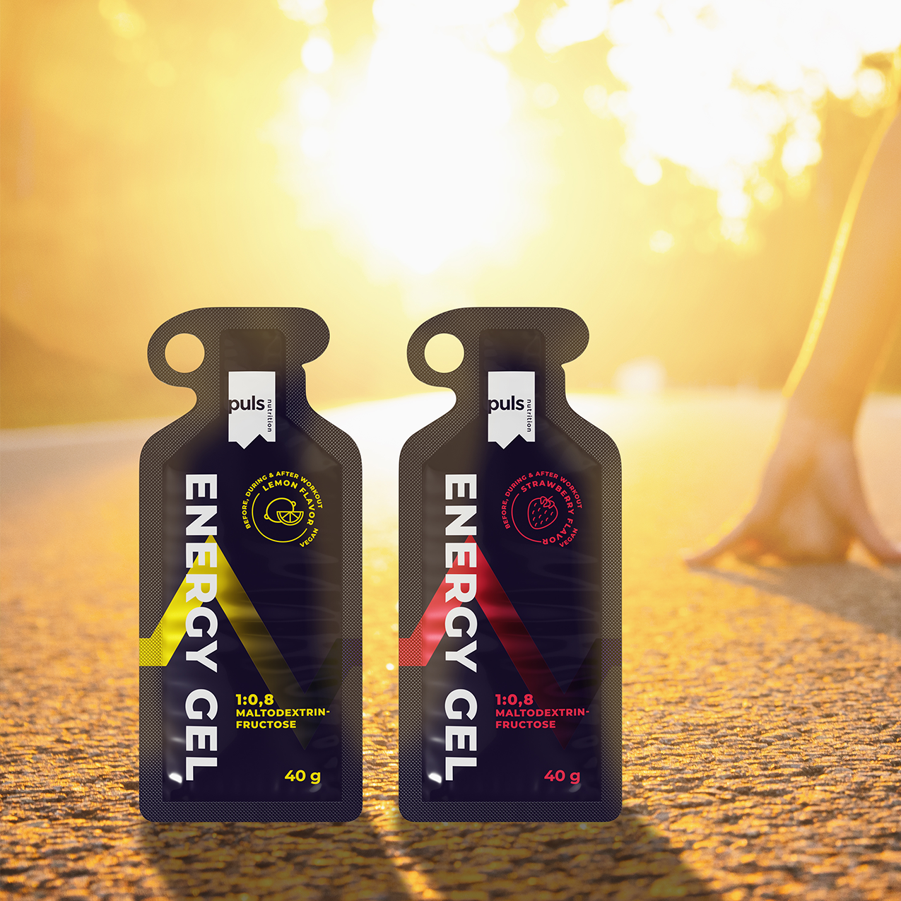 Två olika sorters gel brevid varandra