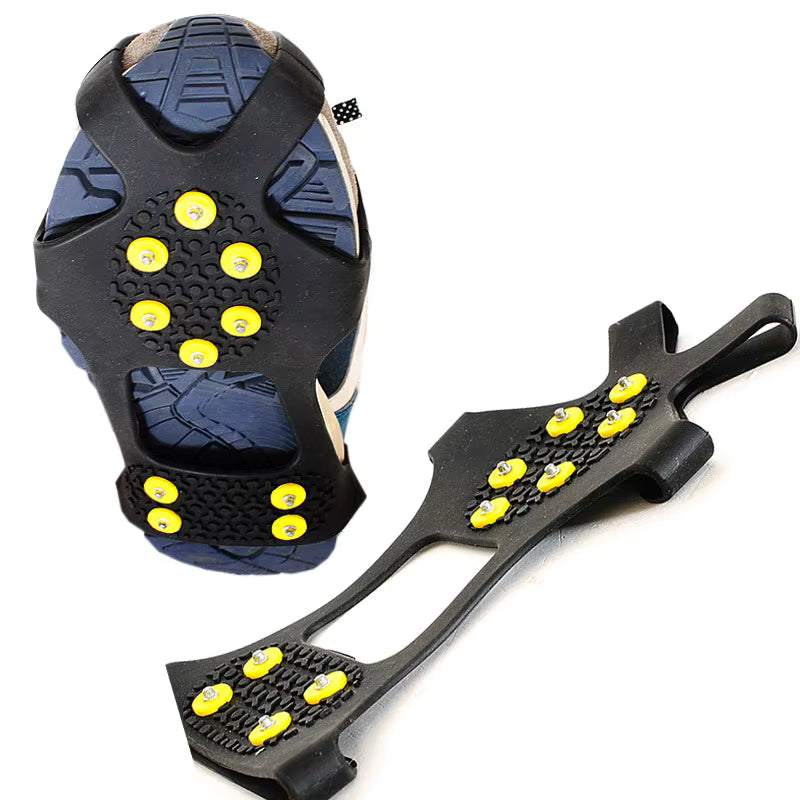 Bild på en lös brodd och en på en sko