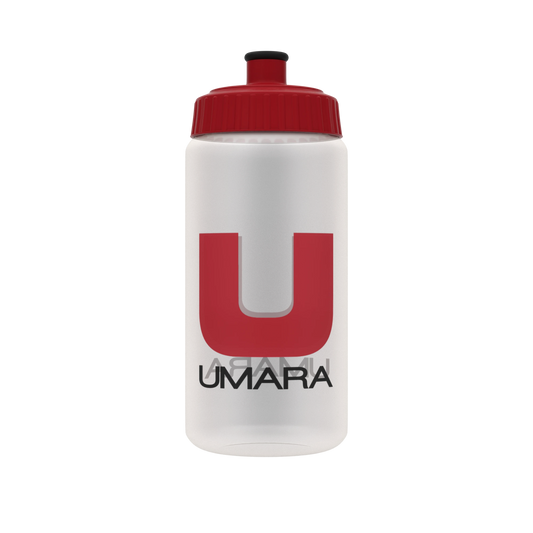 Vattenflaska 500 ml av märket Umara. Genomskinlig